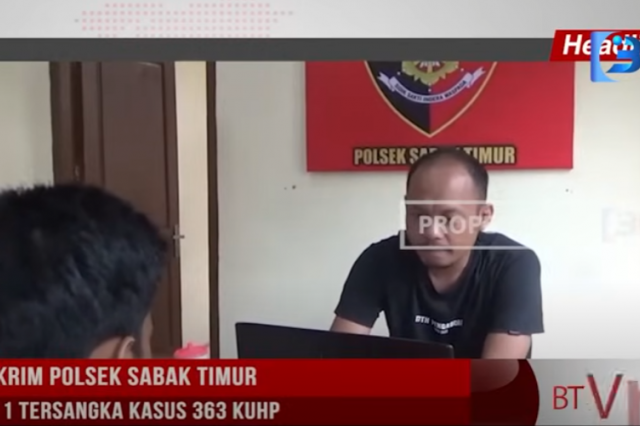 UNIT RESKRIM POLSEK SABAK TIMUR AMANKAN 1 TERSANGKA KASUS 363 KUHP