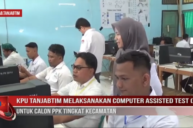 KPU TANJAB TIMUR MELAKSANAKAN COMPUTER ASSISTED TEST CAT UNTUK CALON PPK TINGKAT KECAMATAN