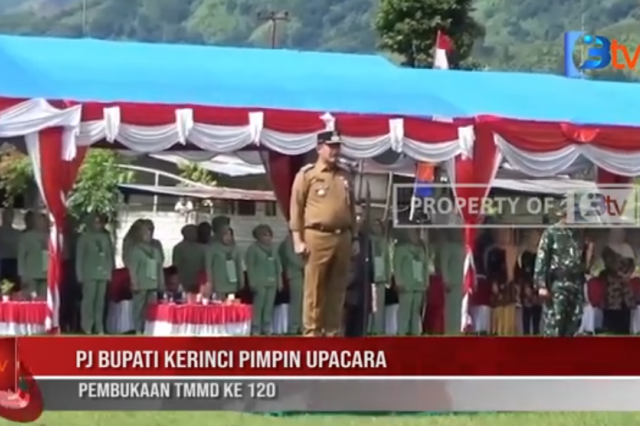 PJ BUPATI KERINCI PIMPIN UPACARA PEMBUKAAN TMMD KE 120