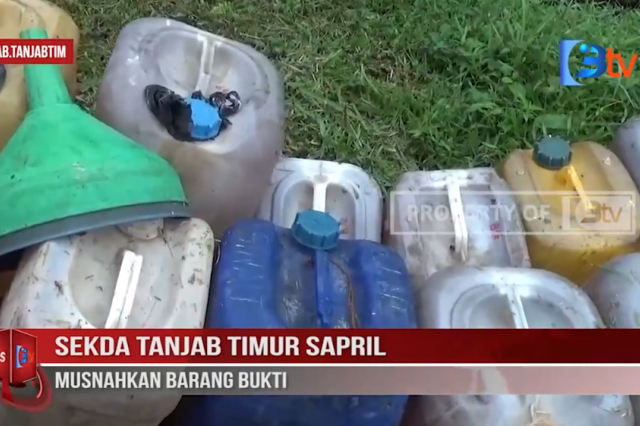 SEKDA TANJAB TIMUR SAPRIL MUSNAHKAN BARANG BUKTI