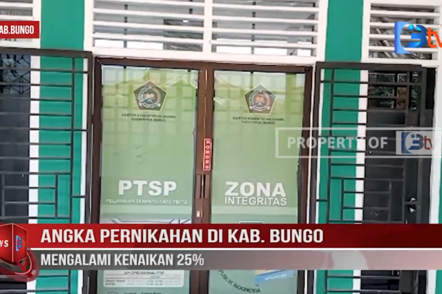 ANGKA PERNIKAHAN DI KAB BUNGO MENGALAMI KENAIKAN 25%