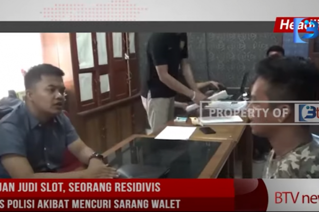 KECANDUAN JUDI SLOT, SEORANG RESIDIVIS DIRINGKUS POLISI AKIBAT MENCURI SARANG WALET