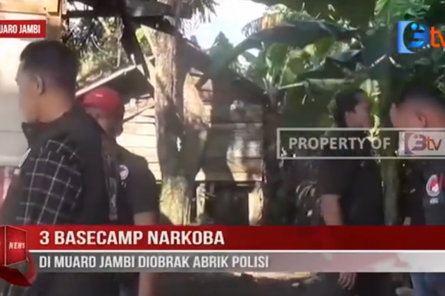 3 BASECAMP NARKOBA DI MUARO JAMBI DIOBRAK ABRIK POLISI