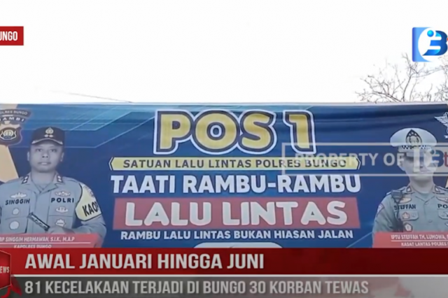 AWAL JANUARI HINGGA JUNI, 81 KECELAKAAN TERJADI DI BUNGO 30 KORBAN TEWAS