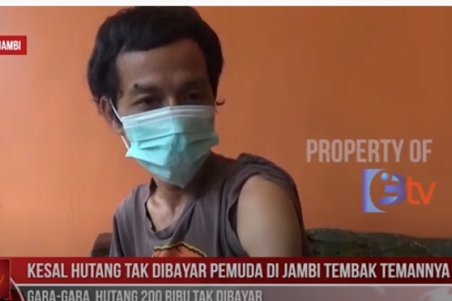 KESAL HUTANG TAK DIBAYAR PEMUDA DI JAMBI TEMBAK TEMANNYA