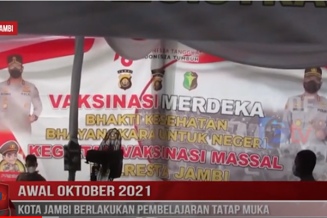 AWAL OKTOBER 2021 KOTA JAMBI BERLAKUKAN PEMBELAJARAN TATAP MUKA