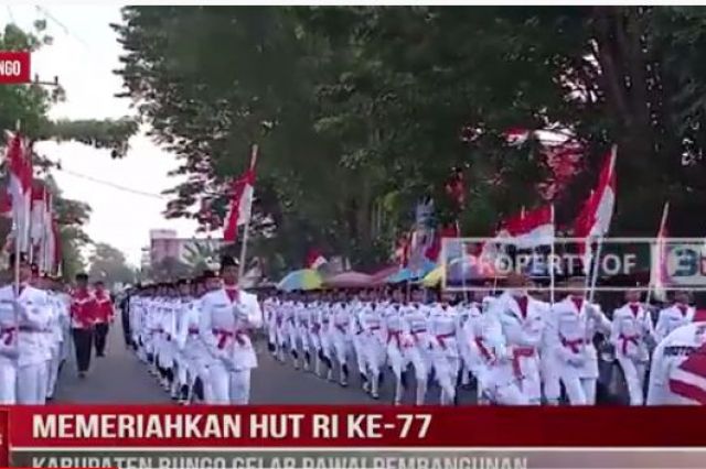 MEMERIAHKAN HUT RI KE 77, KABUPATEN BUNGO GELAR PAWAI PEMBANGUNAN