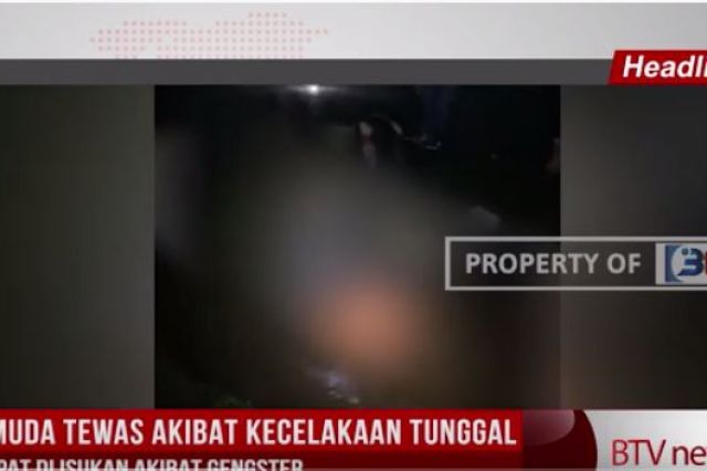 PEMUDA TEWAS AKIBAT KECELAKAAN TUNGGAL SEMPAT DI ISUKAN AKIBAT GENGSTER