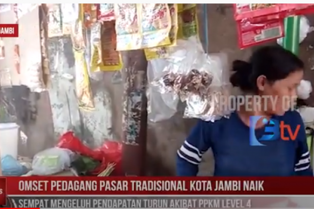 OMSET PEDAGANG PASAR TRADISIONAL KOTA JAMBI NAIK