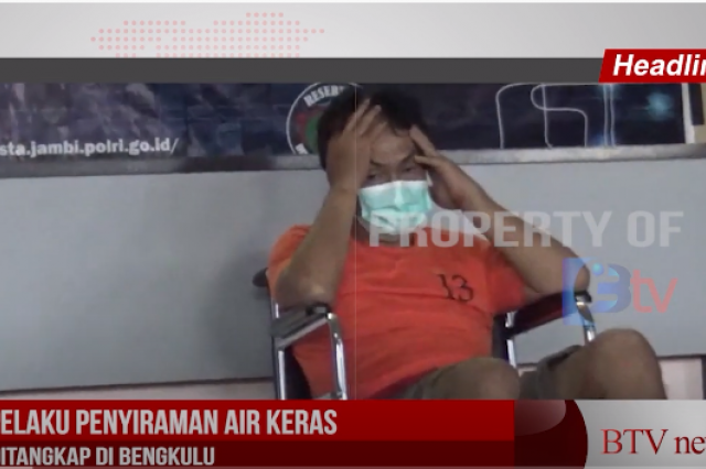 PELAKU PENYIRAMAN AIR KERAS DITANGKAP DI BENGKULU