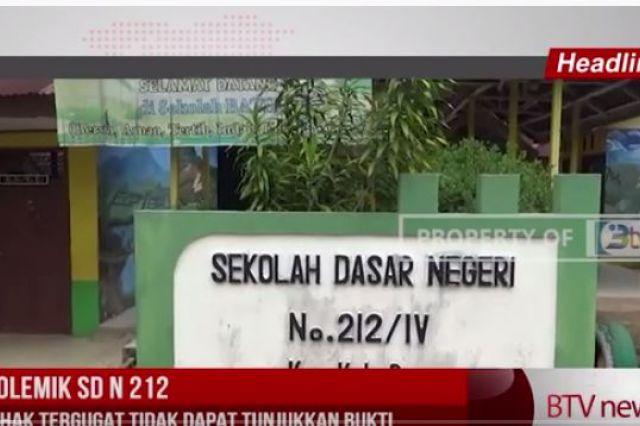 POLEMIK SD N 212, PIHAK TERGUGAT TIDAK DAPAT TUNJUKKAN BUKTI