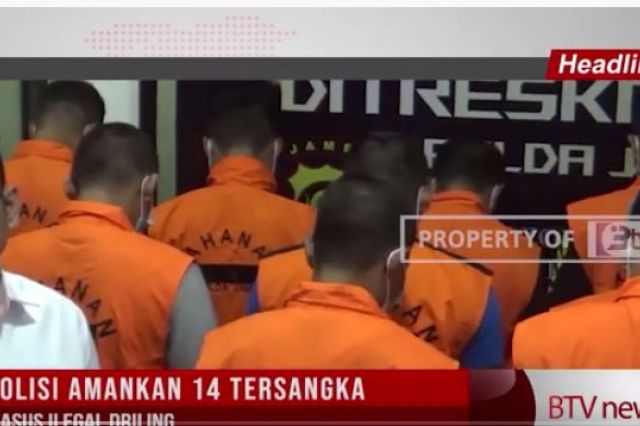 POLISI AMANKAN 14 TERSANGKA KASUS ILEGAL DRILING