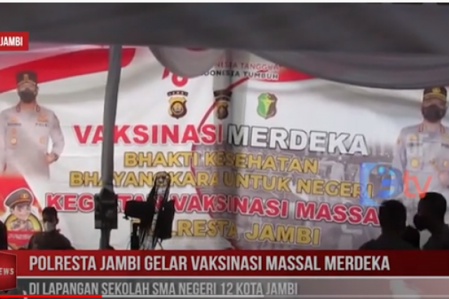 POLRESTA JAMBI GELAR VAKSINASI MASSAL MERDEKA