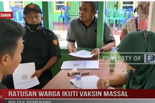 RATUSAN WARGA IKUTI VAKSIN MASSAL POLSEK PAMENANG