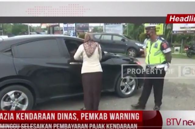 RAZIA KENDARAAN DINAS, PEMKAB WARNING 2 MINGGU SELESAIKAN PEMBAYARAN PAJAK KENDARAAN