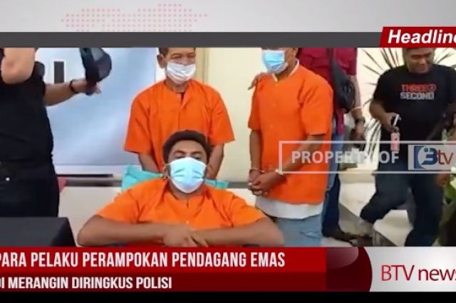 PARA PELAKU PERAMPOKAN PENDAGANG EMAS DI MERANGIN DIRINGKUS POLISI