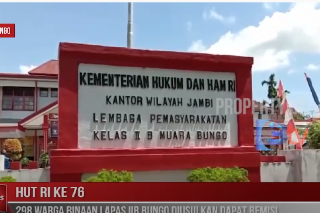 298 WARGA BINAAN LAPAS IIB BUNGO DIUSULKAN DAPAT REMISI