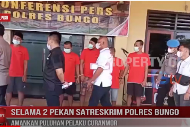 SELAMA 2 PEKAN SATRESKRIM POLRES BUNGO AMANKAN PULUHAN PELAKU CURANMOR