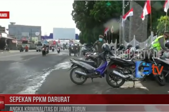 SEPEKAN PPKM DARURAT ANGKA KRIMINALITAS DI JAMBI TURUN