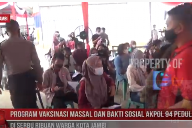 PROGRAM VAKSINASI MASSAL DAN BAKTI SOSIAL AKPOL 94 PEDULI, DISERBU WARGA JAMBI