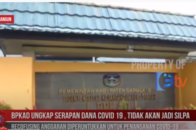 BPKAD Sarolangun Ungkap Serapan Dana Covid 19 , Tidak akan Jadi SILPA