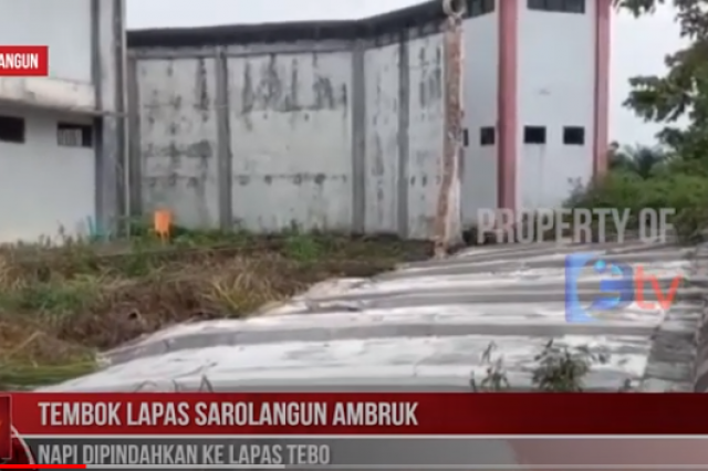 TEMBOK LAPAS SAROLANGUN AMBRUK