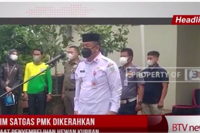 TIM SATGAS PMK DIKERAHKAN SAAT PENYEMBELIHAN HEWAN KURBAN