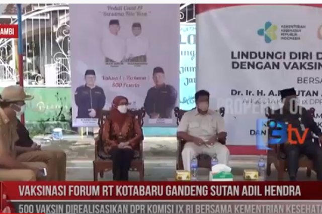 VAKSINASI FORUM RT KOTABARU GANDENG SUTAN ADIL HENDRA