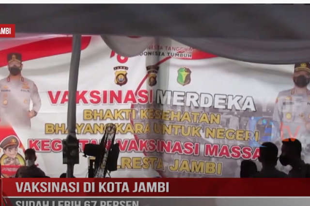 VAKSINASI DI KOTA JAMBI SUDAH LEBIH 67 PERSEN