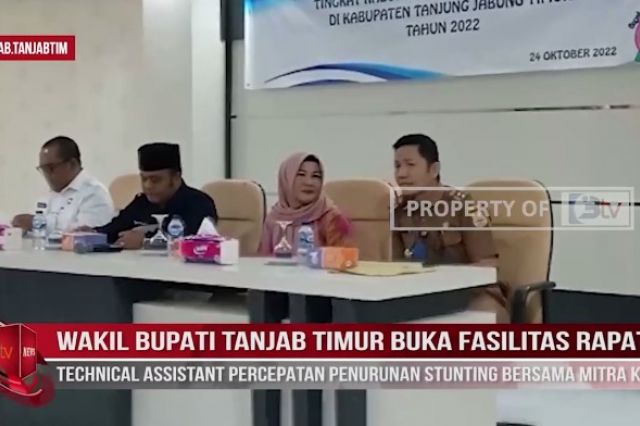 WAKIL BUPATI TANJAB TIMUR BUKA FASILITAS RAPAT TECHNICAL ASSISTANT PERCEPATAN PENURUNAN STUNTING