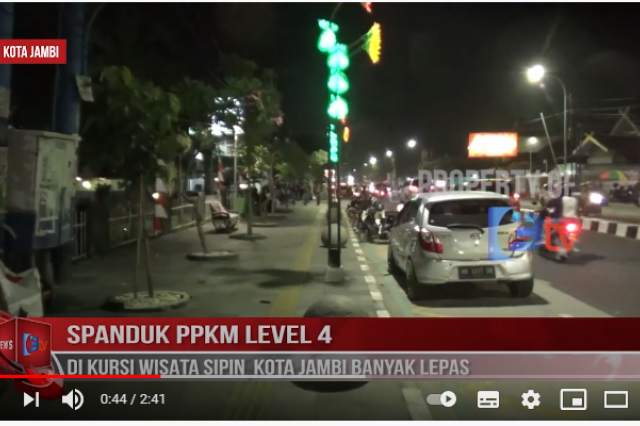 SPANDUK PPKM LEVEL 4 DI KURSI WISATA SIPIN KOTA JAMBI BANYAK LEPAS