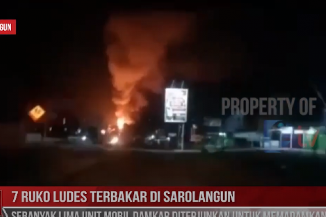 Pasaribu 7 RUKO LUDES TERBAKAR DI SAROLANGUN